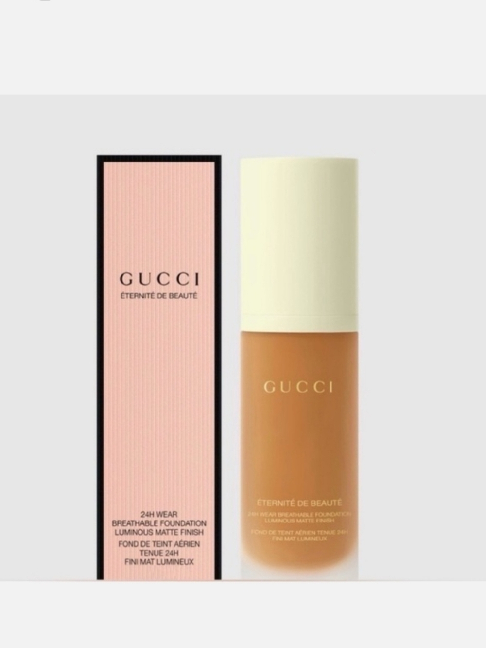 Gucci Women Makeup Foundation - Pink & Cream Packaging, Tan Foundation